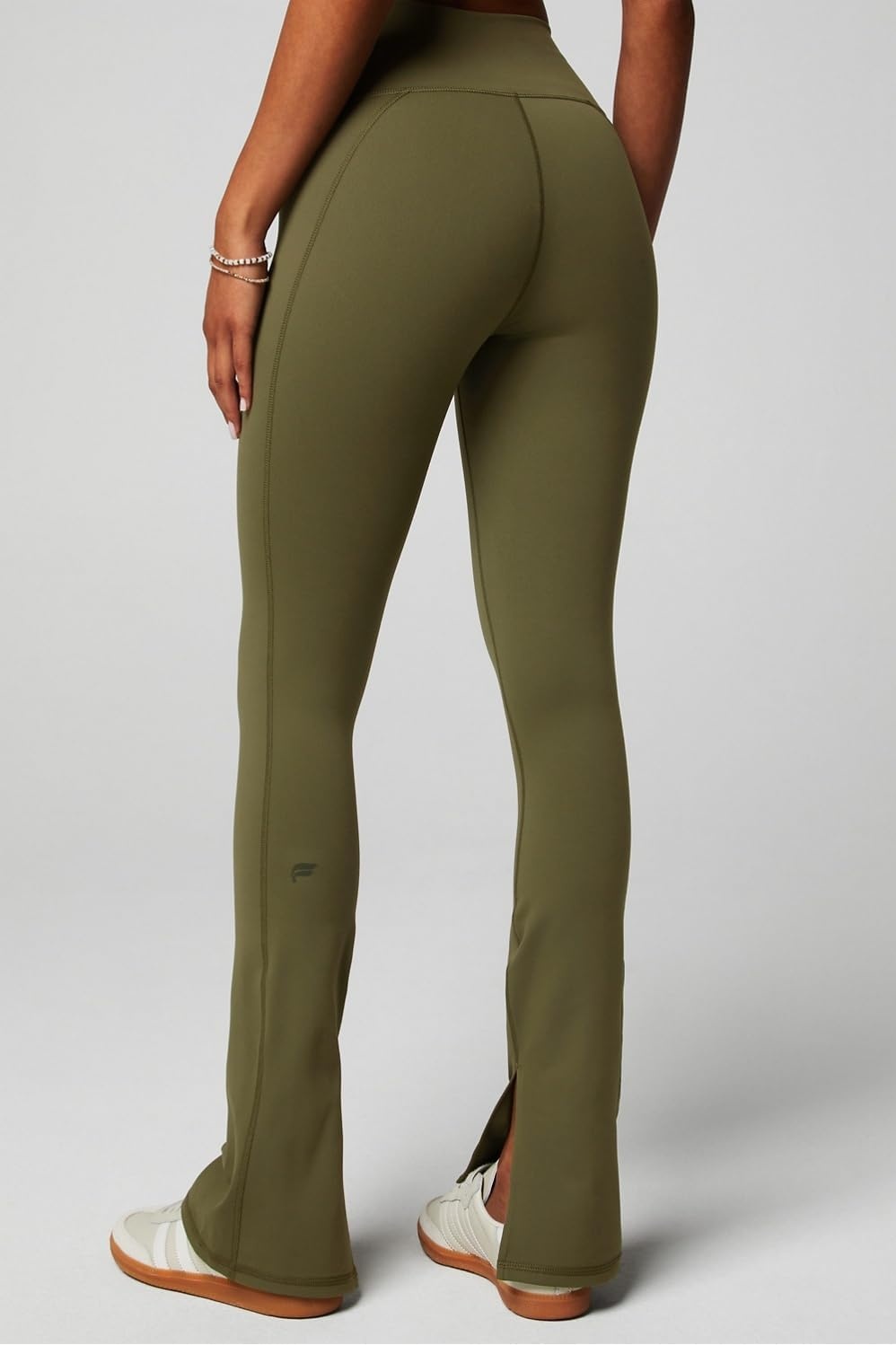 image:imageDefine PowerHold Split Hem Flare Pant MoistureWicking 4Way StretchUtility Green