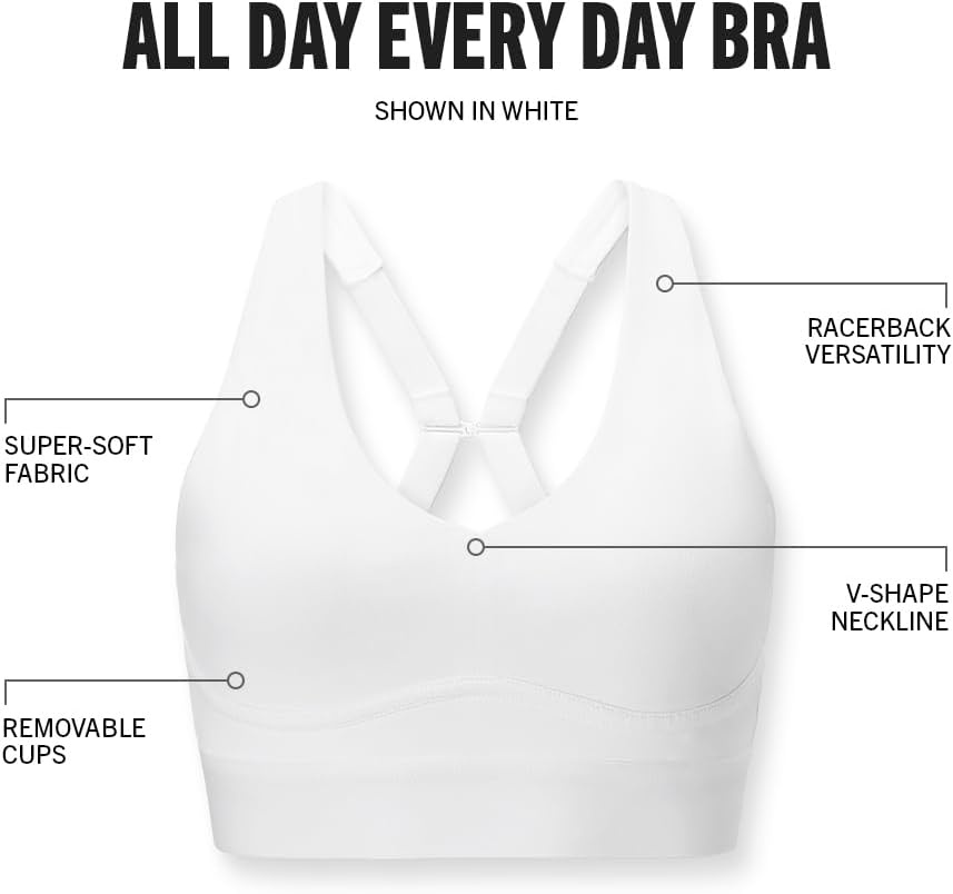 image:imageFabletics All Day Every Day BraWhite