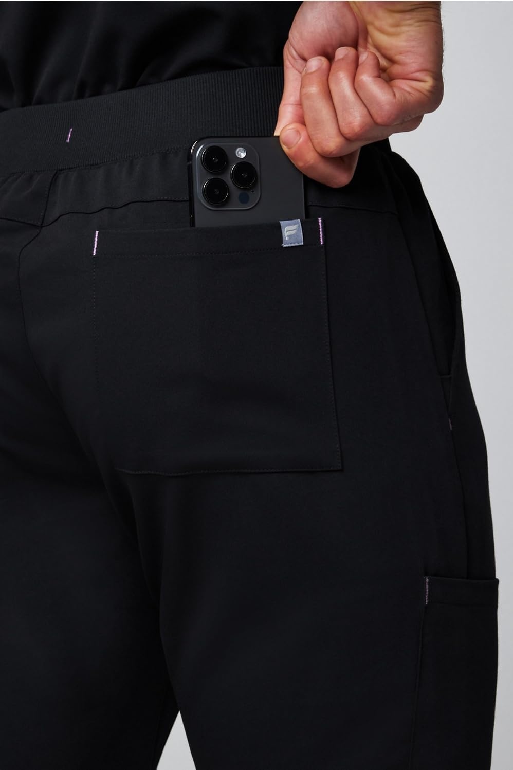 image:imageFabletics Mens AllShift 5Pocket Scrub Jogger MotionTech 4Way Stretch PocketPacked Lightweight SemiSlim FitBlackLilac