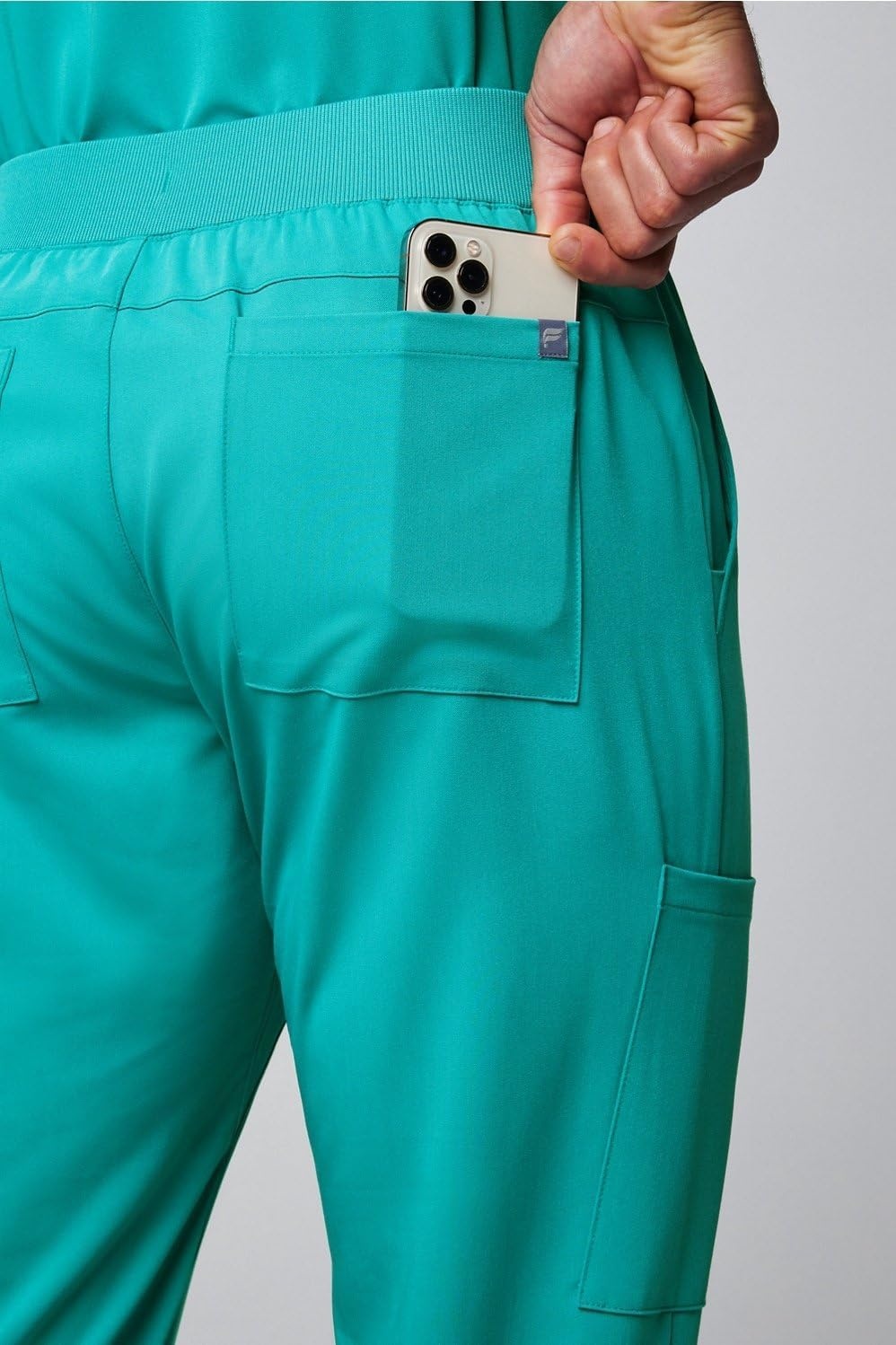 image:imageFabletics Mens AllShift 5Pocket Scrub Jogger MotionTech 4Way Stretch PocketPacked Lightweight SemiSlim FitBlue Lagoon