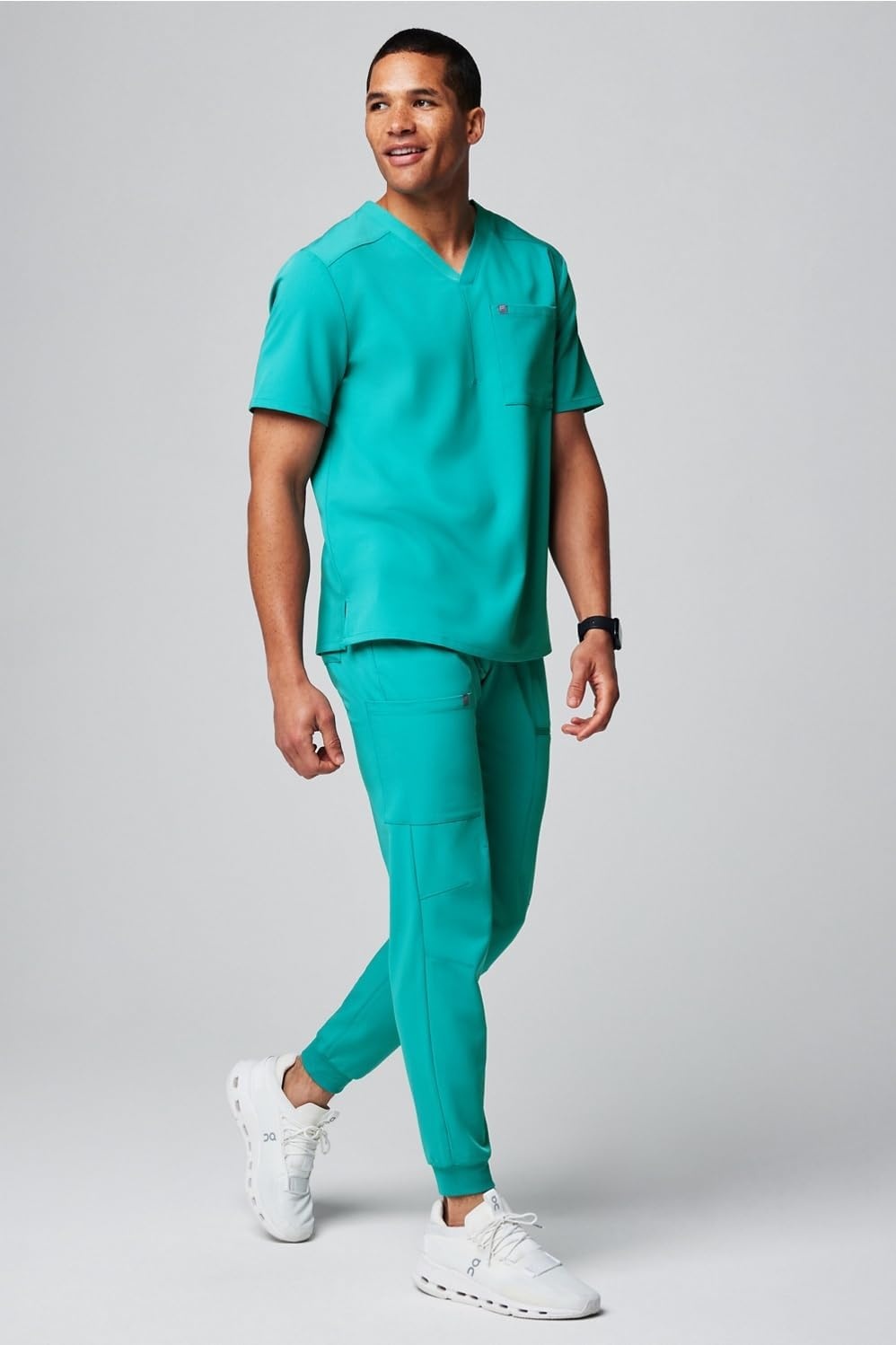 image:imageFabletics Mens AllShift 5Pocket Scrub Jogger MotionTech 4Way Stretch PocketPacked Lightweight SemiSlim FitBlue Lagoon
