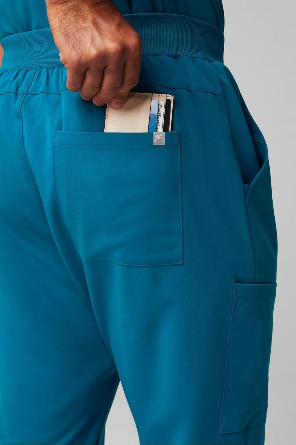 image:imageFabletics Mens AllShift 5Pocket Scrub Jogger MotionTech 4Way Stretch PocketPacked Lightweight SemiSlim FitCaribbean Blue