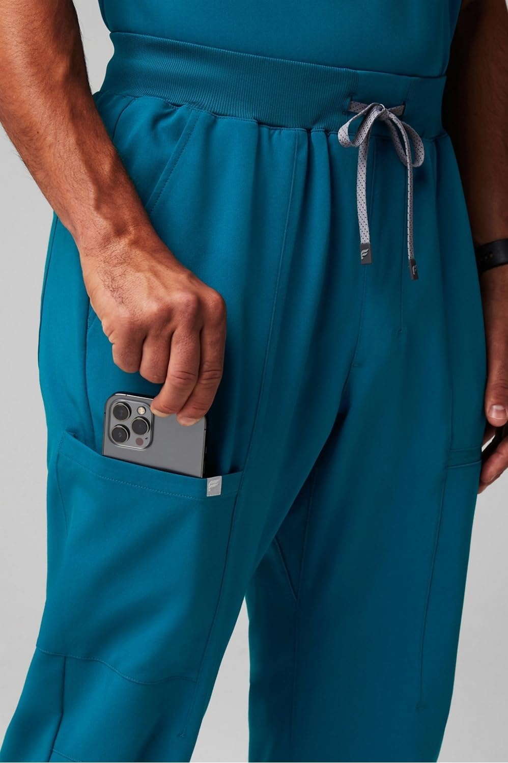 image:imageFabletics Mens AllShift 5Pocket Scrub Jogger MotionTech 4Way Stretch PocketPacked Lightweight SemiSlim FitCaribbean Blue