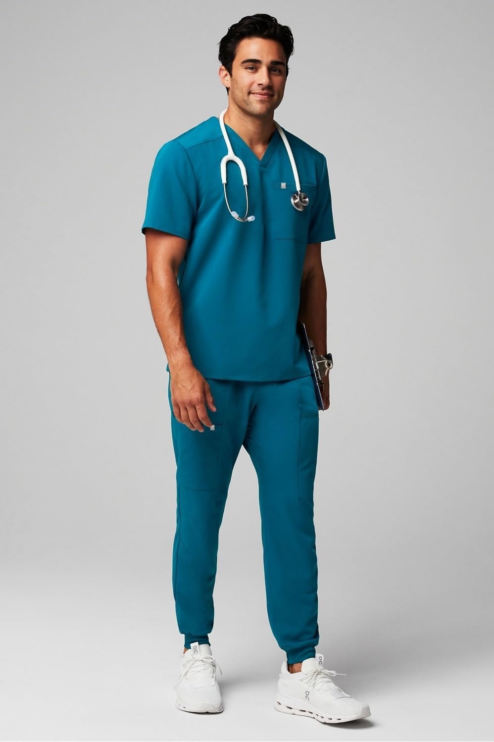 image:imageFabletics Mens AllShift 5Pocket Scrub Jogger MotionTech 4Way Stretch PocketPacked Lightweight SemiSlim FitCaribbean Blue