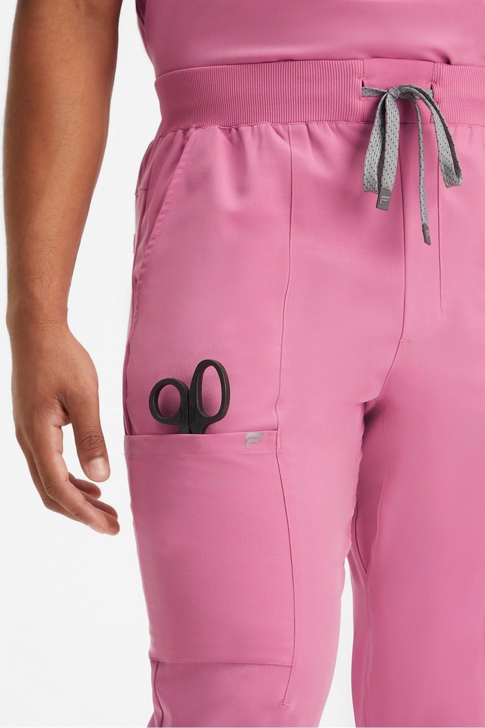 image:imageFabletics Mens AllShift 5Pocket Scrub Jogger MotionTech 4Way Stretch PocketPacked Lightweight SemiSlim FitCashmere Pink