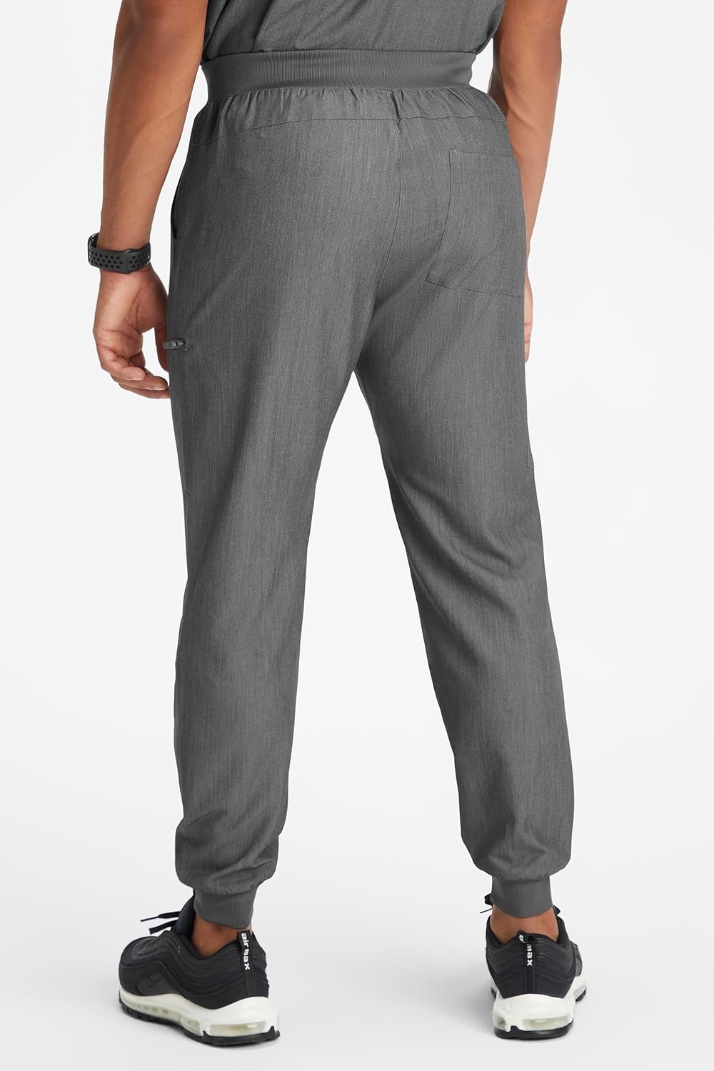 image:imageFabletics Mens AllShift 5Pocket Scrub Jogger MotionTech 4Way Stretch PocketPacked Lightweight SemiSlim FitHeather Grey