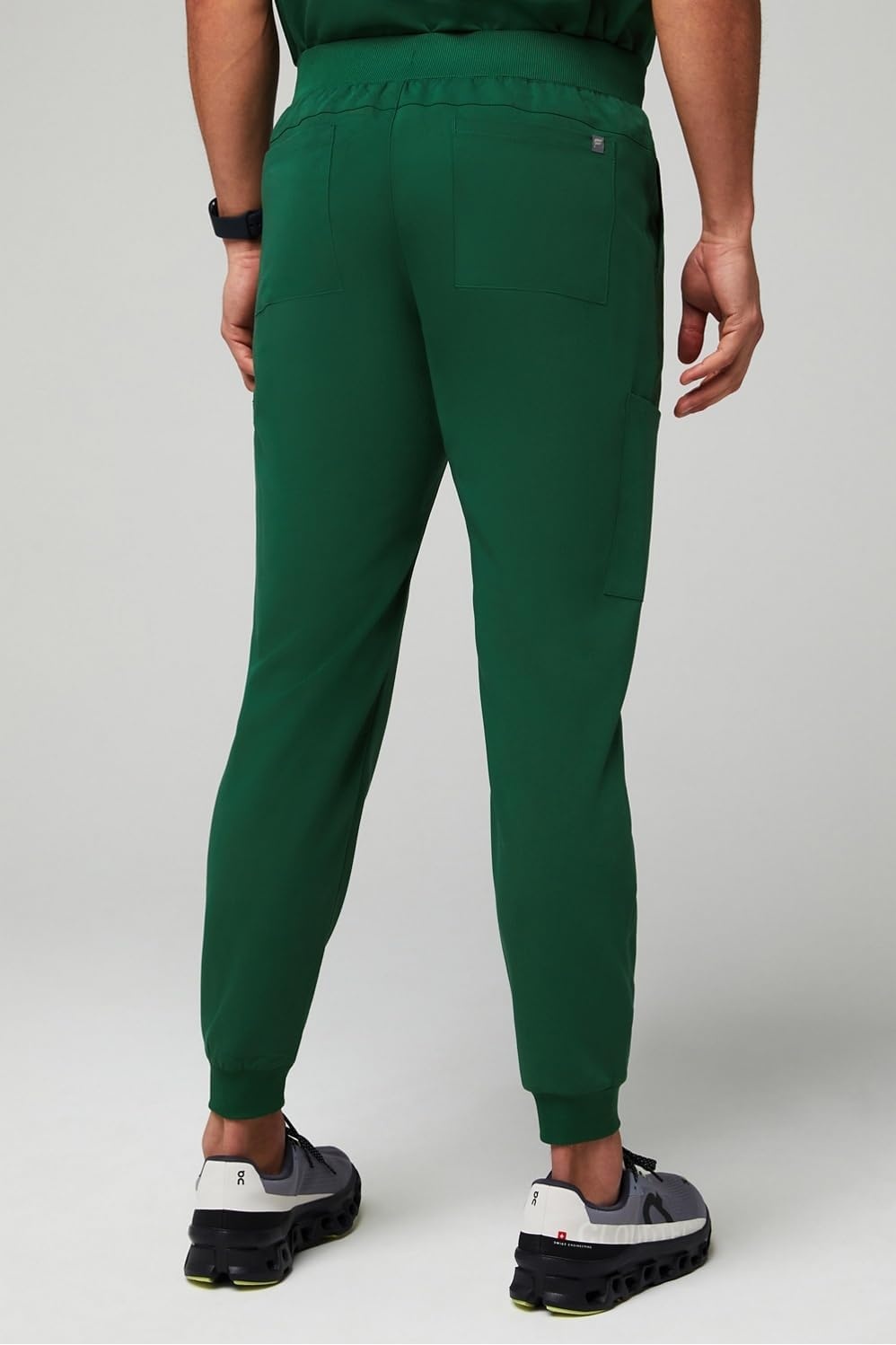 image:imageFabletics Mens AllShift 5Pocket Scrub Jogger MotionTech 4Way Stretch PocketPacked Lightweight SemiSlim FitHunter Green