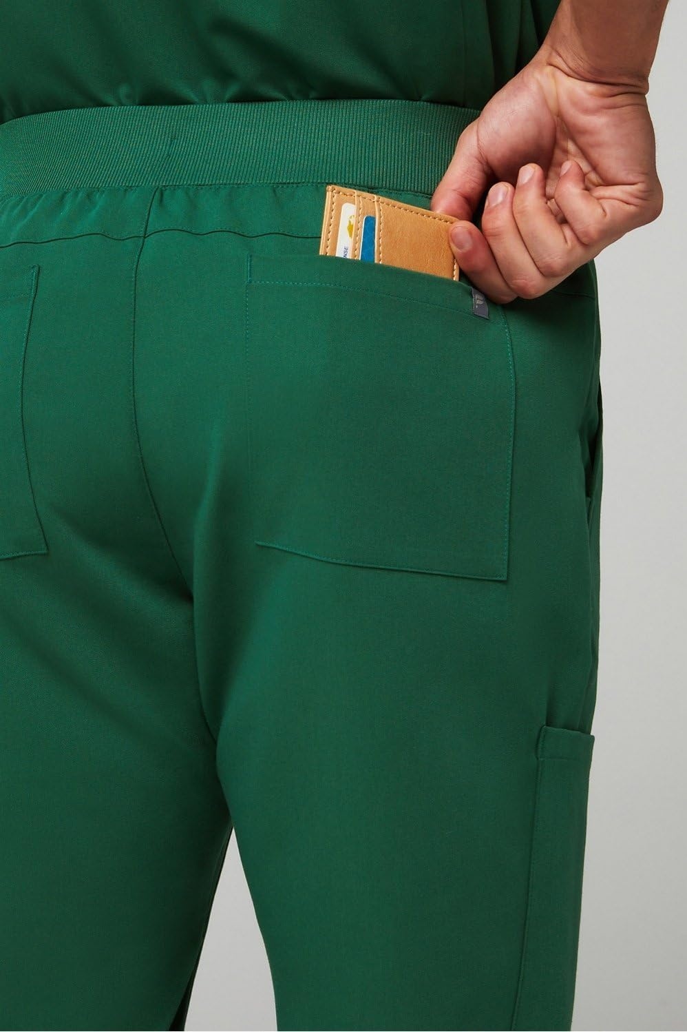 image:imageFabletics Mens AllShift 5Pocket Scrub Jogger MotionTech 4Way Stretch PocketPacked Lightweight SemiSlim FitHunter Green