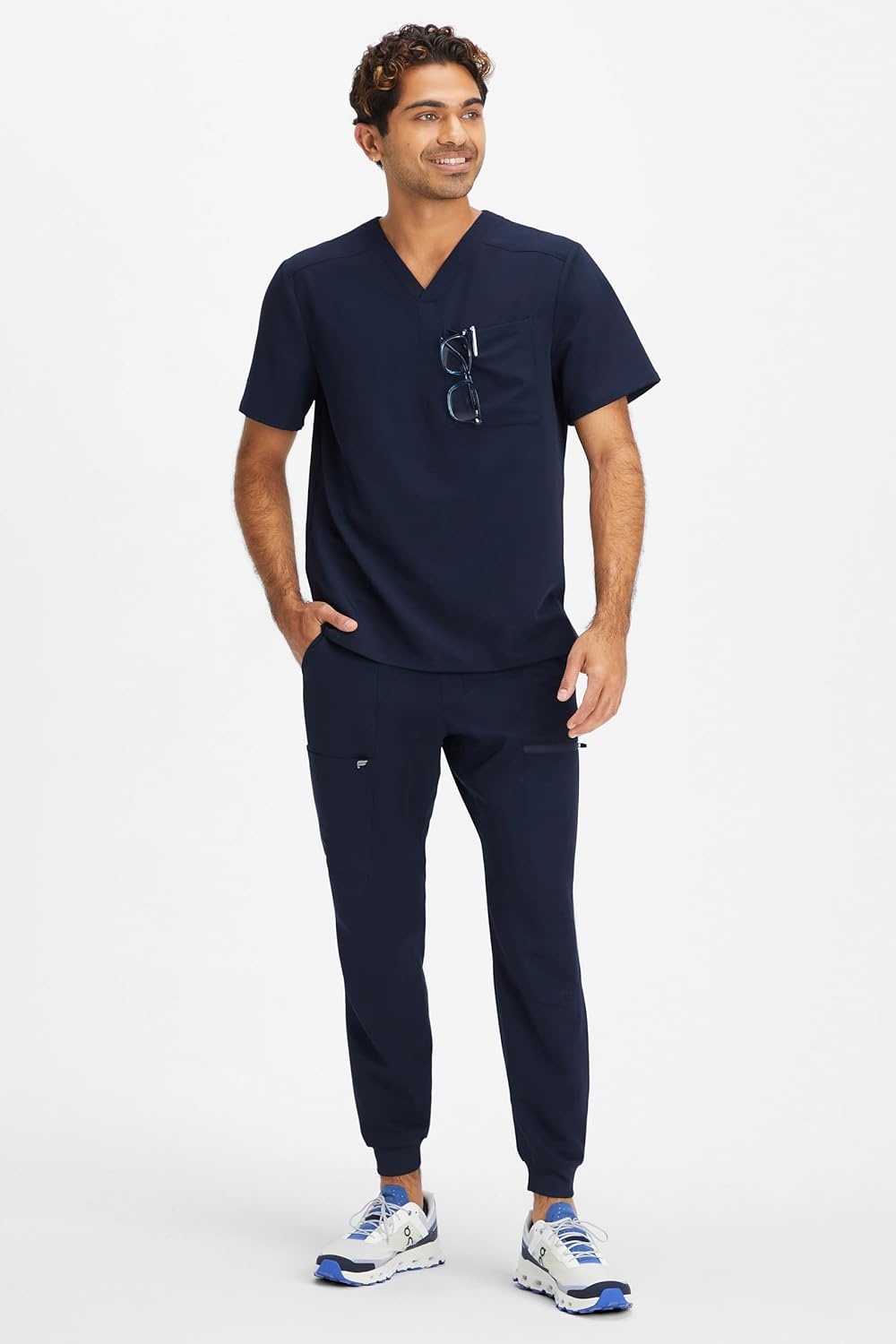 image:imageFabletics Mens AllShift 5Pocket Scrub Jogger MotionTech 4Way Stretch PocketPacked Lightweight SemiSlim FitNavy