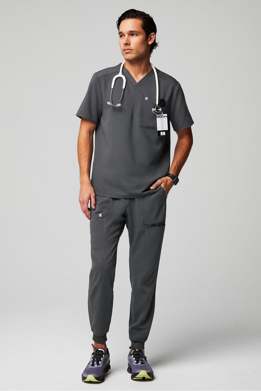 image:imageFabletics Mens AllShift 5Pocket Scrub Jogger MotionTech 4Way Stretch PocketPacked Lightweight SemiSlim FitOnyx