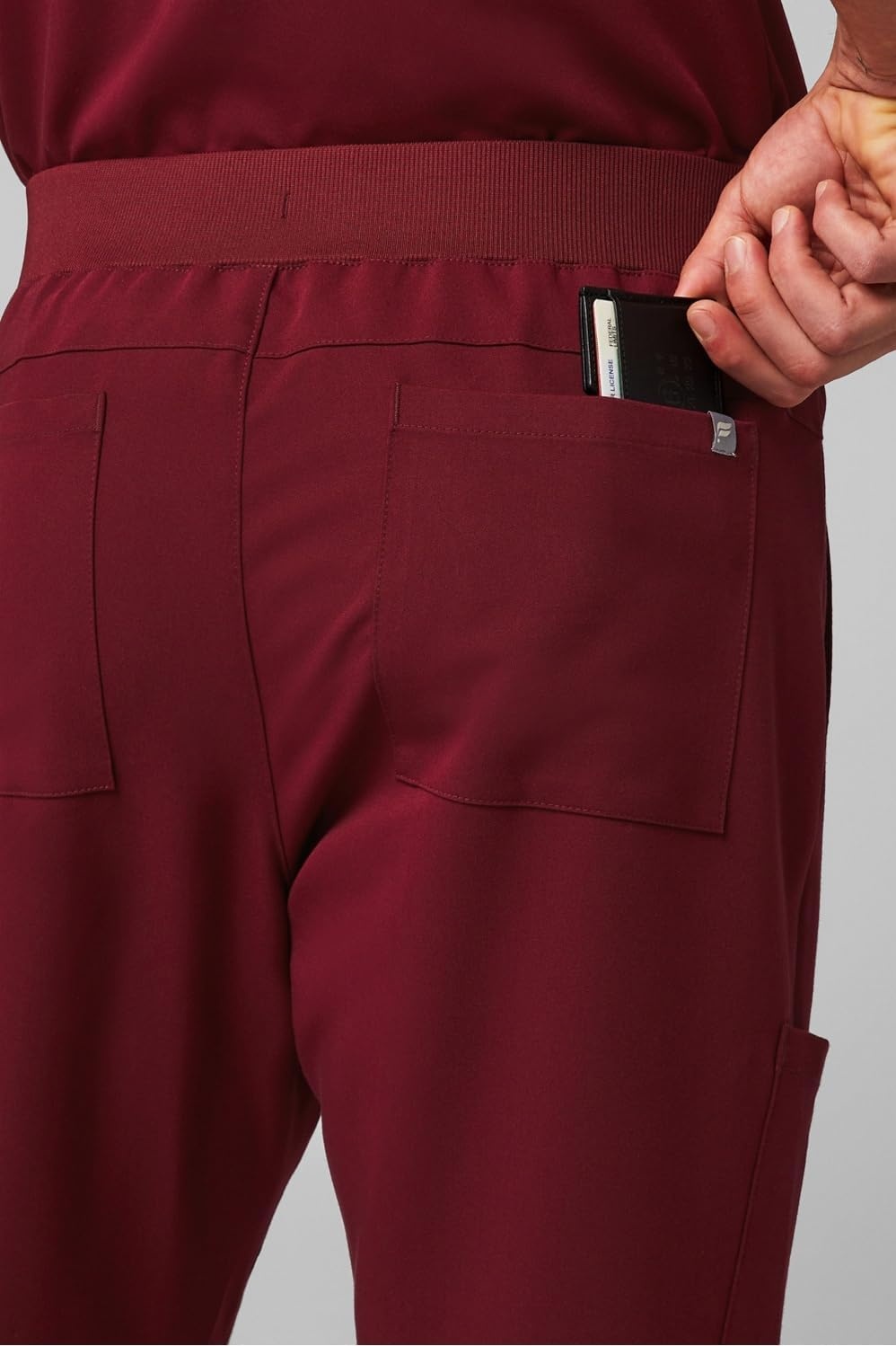 image:imageFabletics Mens AllShift 5Pocket Scrub Jogger MotionTech 4Way Stretch PocketPacked Lightweight SemiSlim FitWine