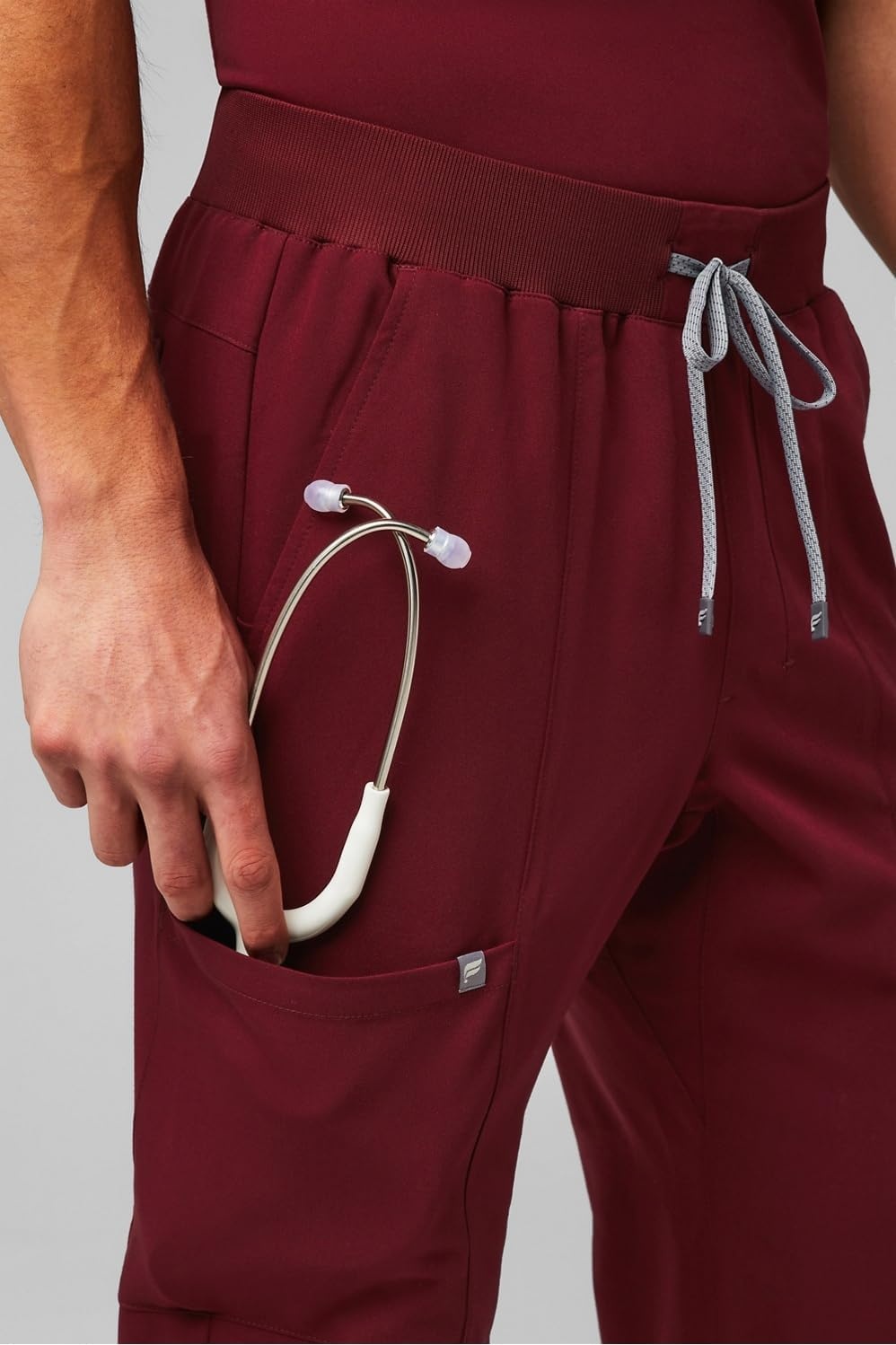 image:imageFabletics Mens AllShift 5Pocket Scrub Jogger MotionTech 4Way Stretch PocketPacked Lightweight SemiSlim FitWine