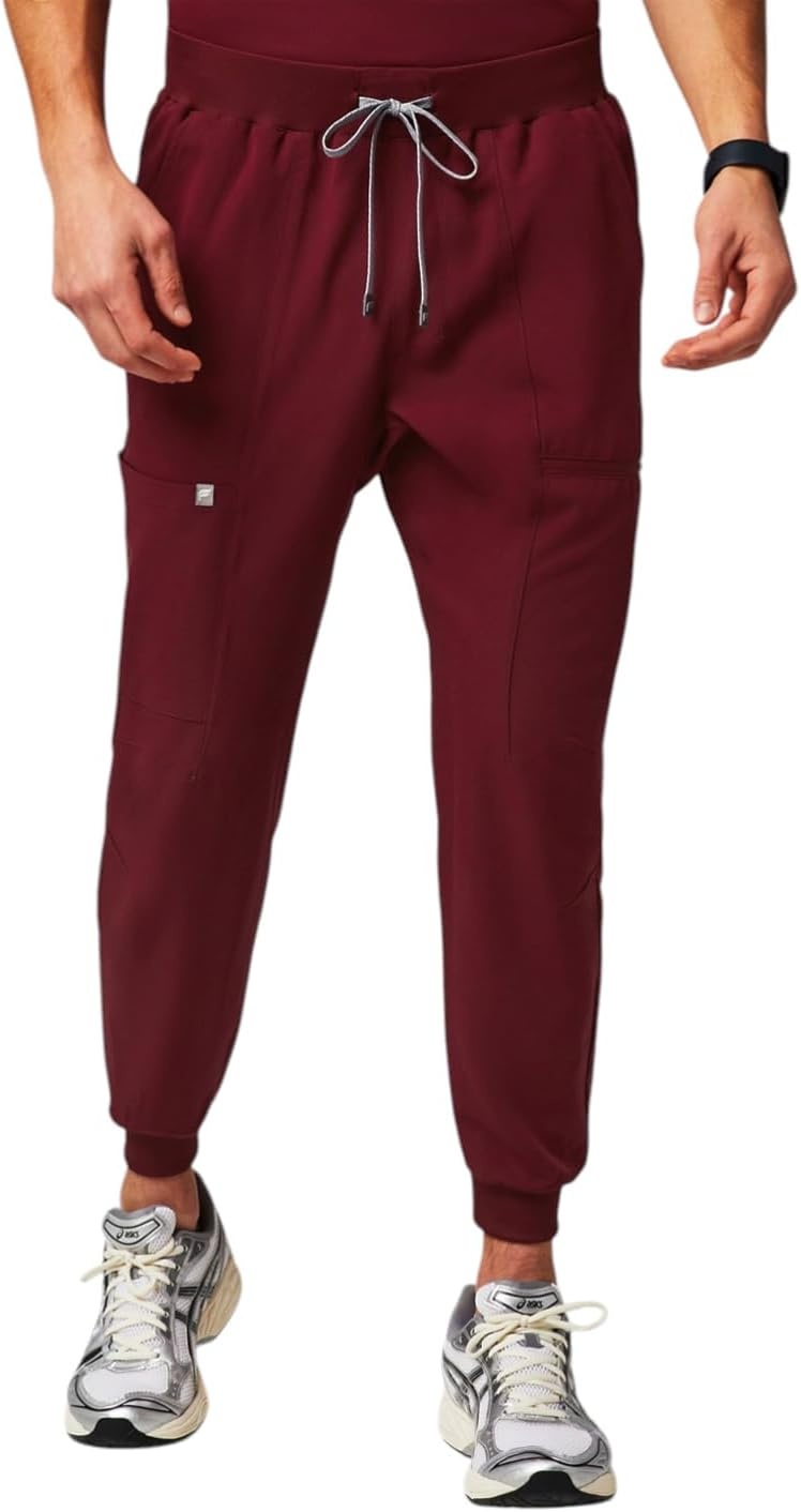 image:imageFabletics Mens AllShift 5Pocket Scrub Jogger MotionTech 4Way Stretch PocketPacked Lightweight SemiSlim FitWine