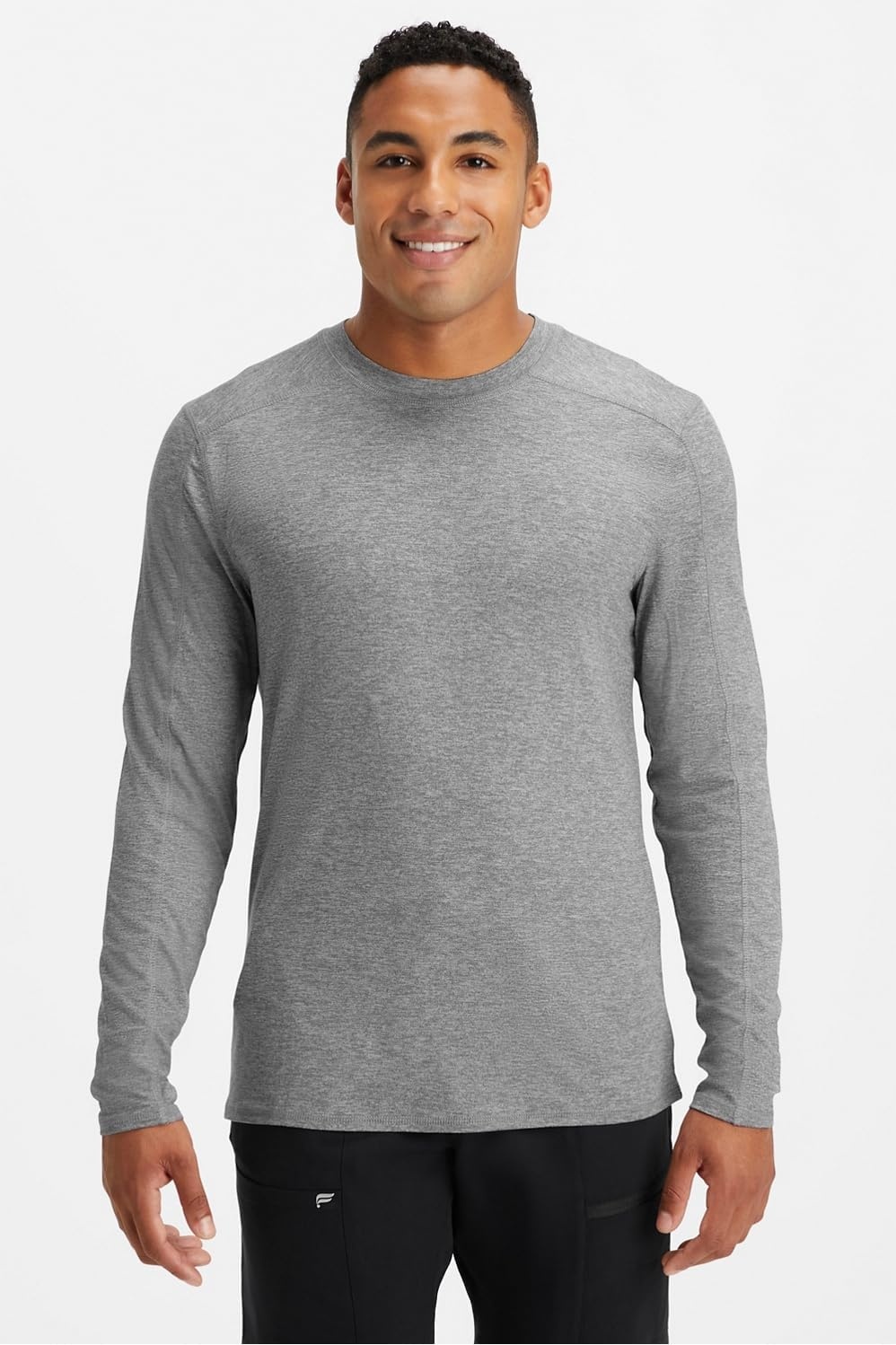 image:imageFabletics Mens Everyday LongSleeve UnderscrubHeather Grey