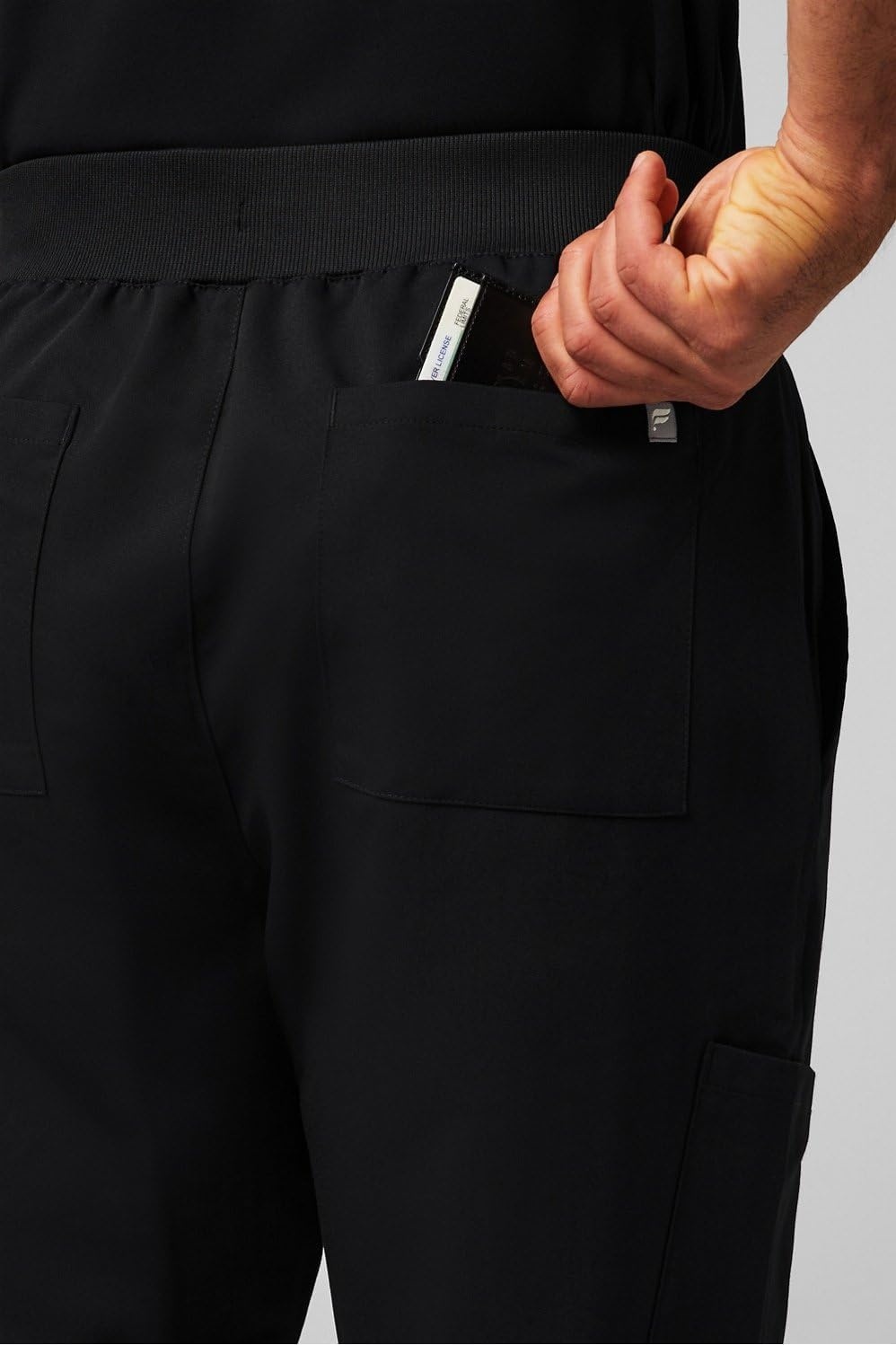 image:imageFabletics Mens Intake Scrub Pant MotionTech 4Way Stretch PocketPacked WrinkleResist SemiSlim FitBlack