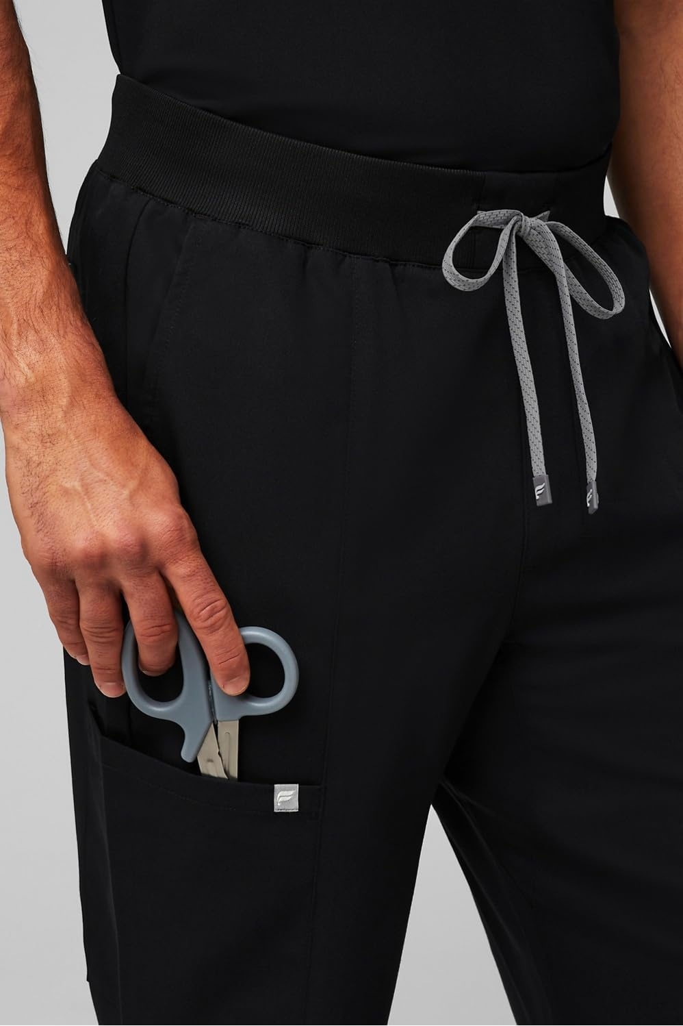 image:imageFabletics Mens Intake Scrub Pant MotionTech 4Way Stretch PocketPacked WrinkleResist SemiSlim FitBlack