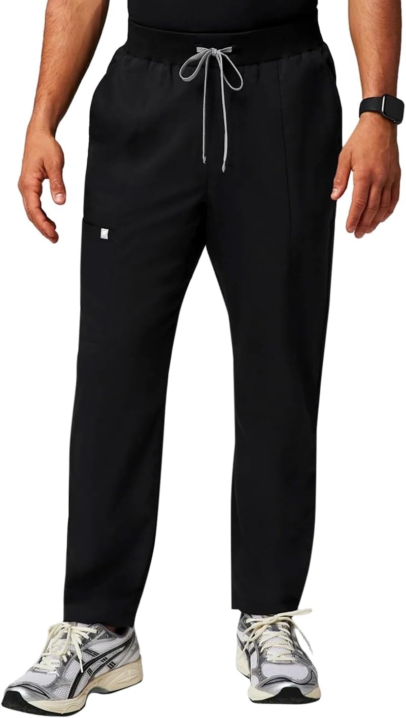 image:imageFabletics Mens Intake Scrub Pant MotionTech 4Way Stretch PocketPacked WrinkleResist SemiSlim FitBlack