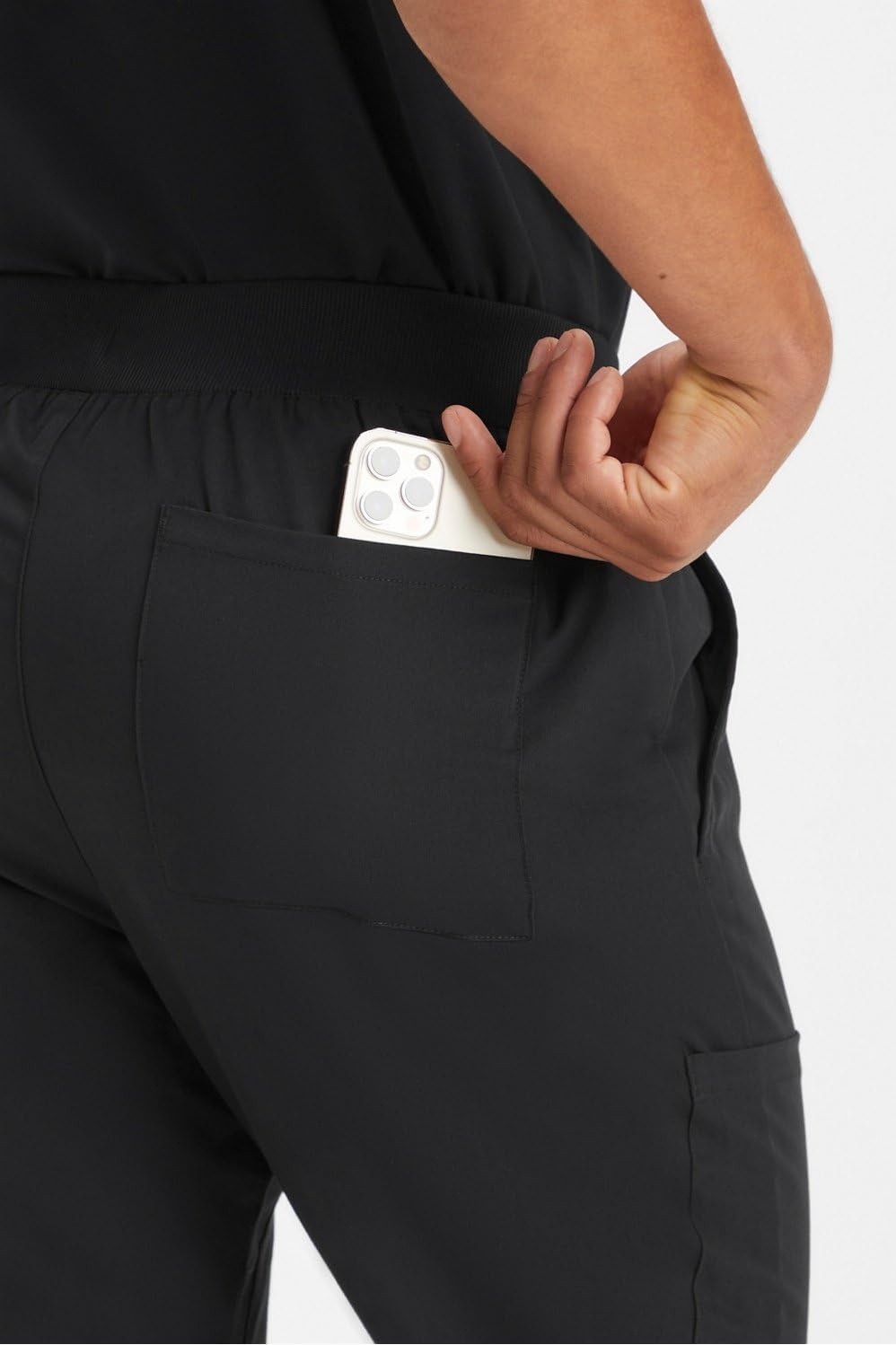image:imageFabletics Mens Intake Scrub Pant MotionTech 4Way Stretch PocketPacked WrinkleResist SemiSlim FitBlack