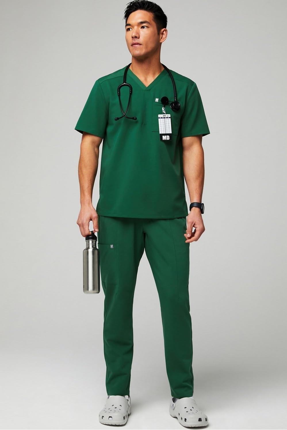 image:imageFabletics Mens Intake Scrub Pant MotionTech 4Way Stretch PocketPacked WrinkleResist SemiSlim FitHunter Green