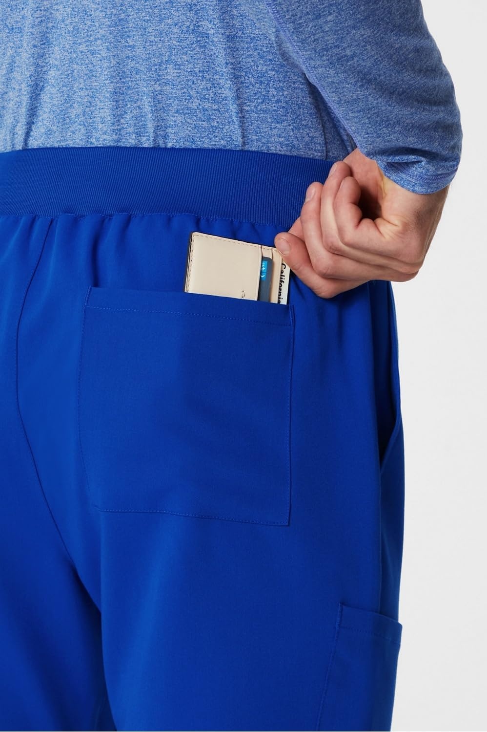 image:imageFabletics Mens Intake Scrub Pant MotionTech 4Way Stretch PocketPacked WrinkleResist SemiSlim FitRoyal Blue