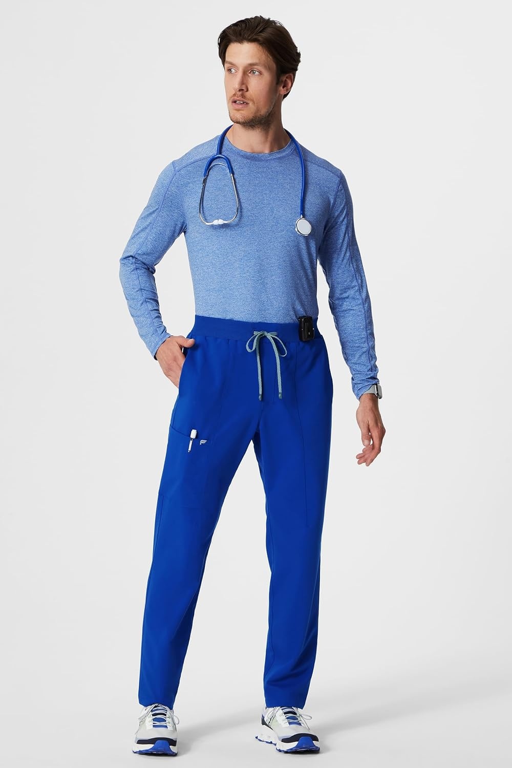 image:imageFabletics Mens Intake Scrub Pant MotionTech 4Way Stretch PocketPacked WrinkleResist SemiSlim FitRoyal Blue