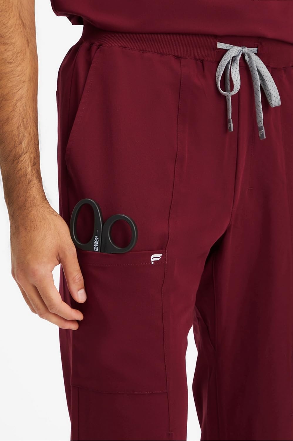 image:imageFabletics Mens Intake Scrub Pant MotionTech 4Way Stretch PocketPacked WrinkleResist SemiSlim FitWine