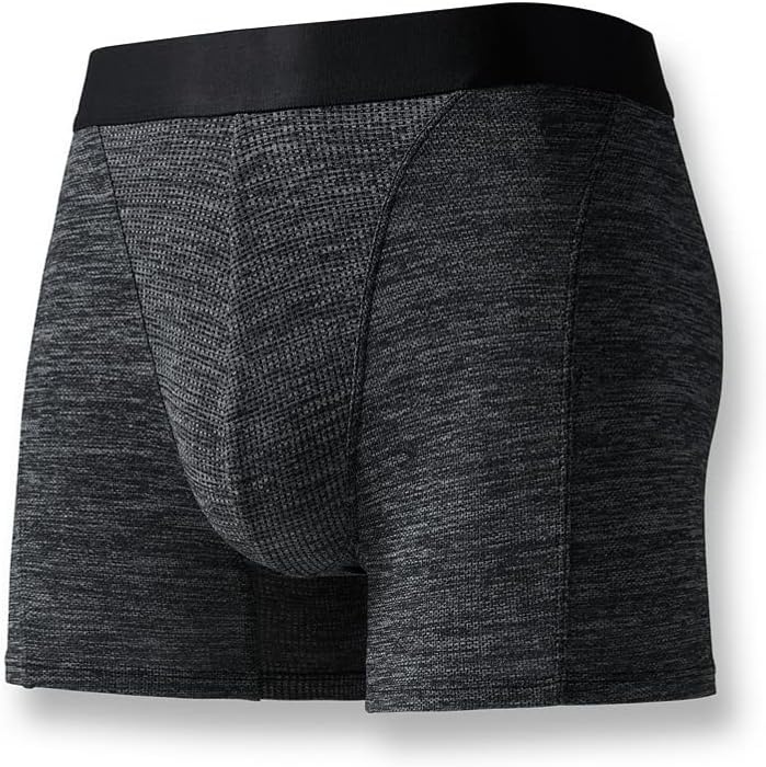 image:imageFabletics Mens The Blueprint Boxer Brief Comfortable Soft Breathable Sweat Wicking AntiChafe Micro Mesh JerseyBlack Heather