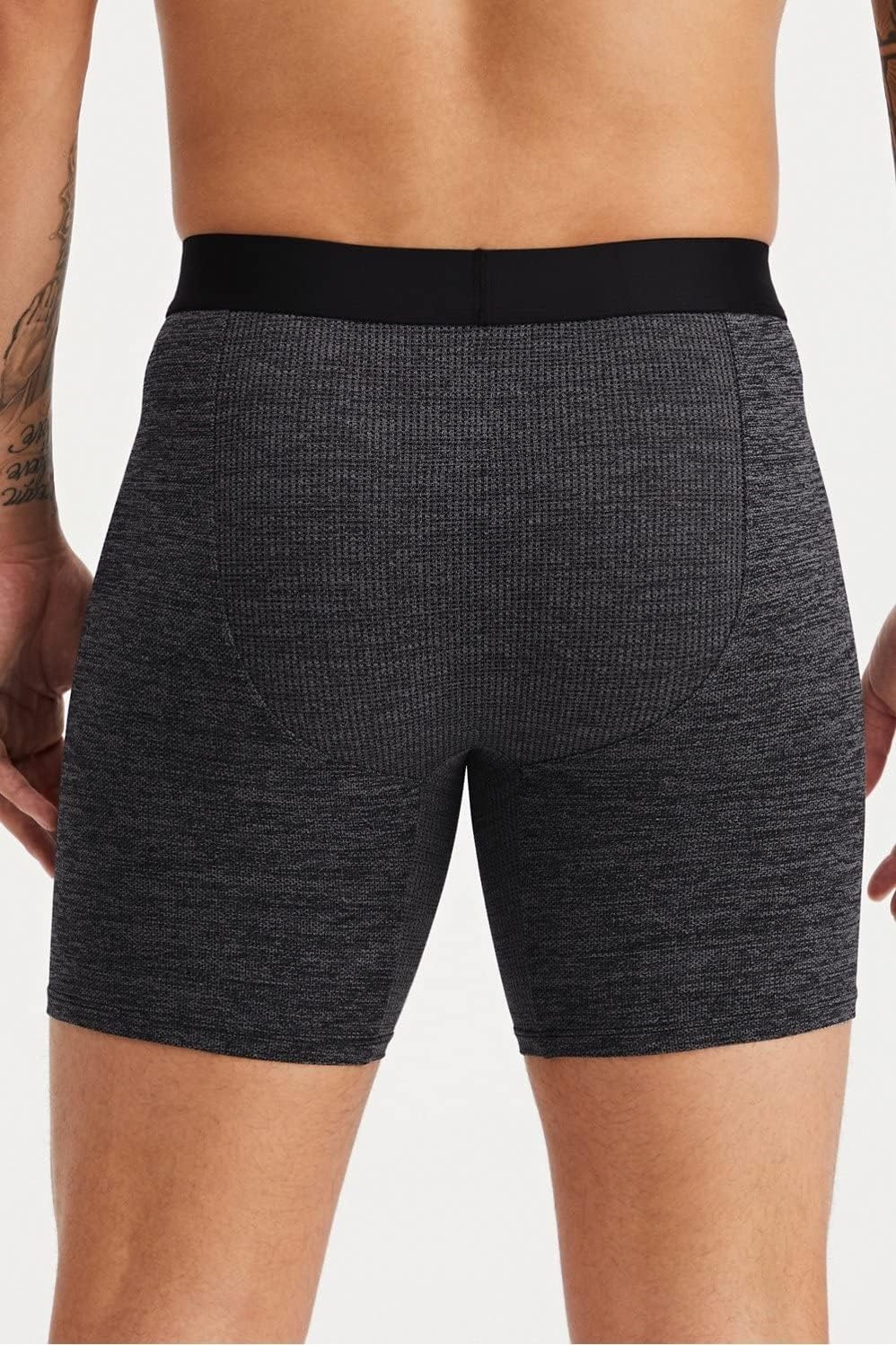 image:imageFabletics Mens The Blueprint Boxer Brief Comfortable Soft Breathable Sweat Wicking AntiChafe Micro Mesh JerseyBlack Heather