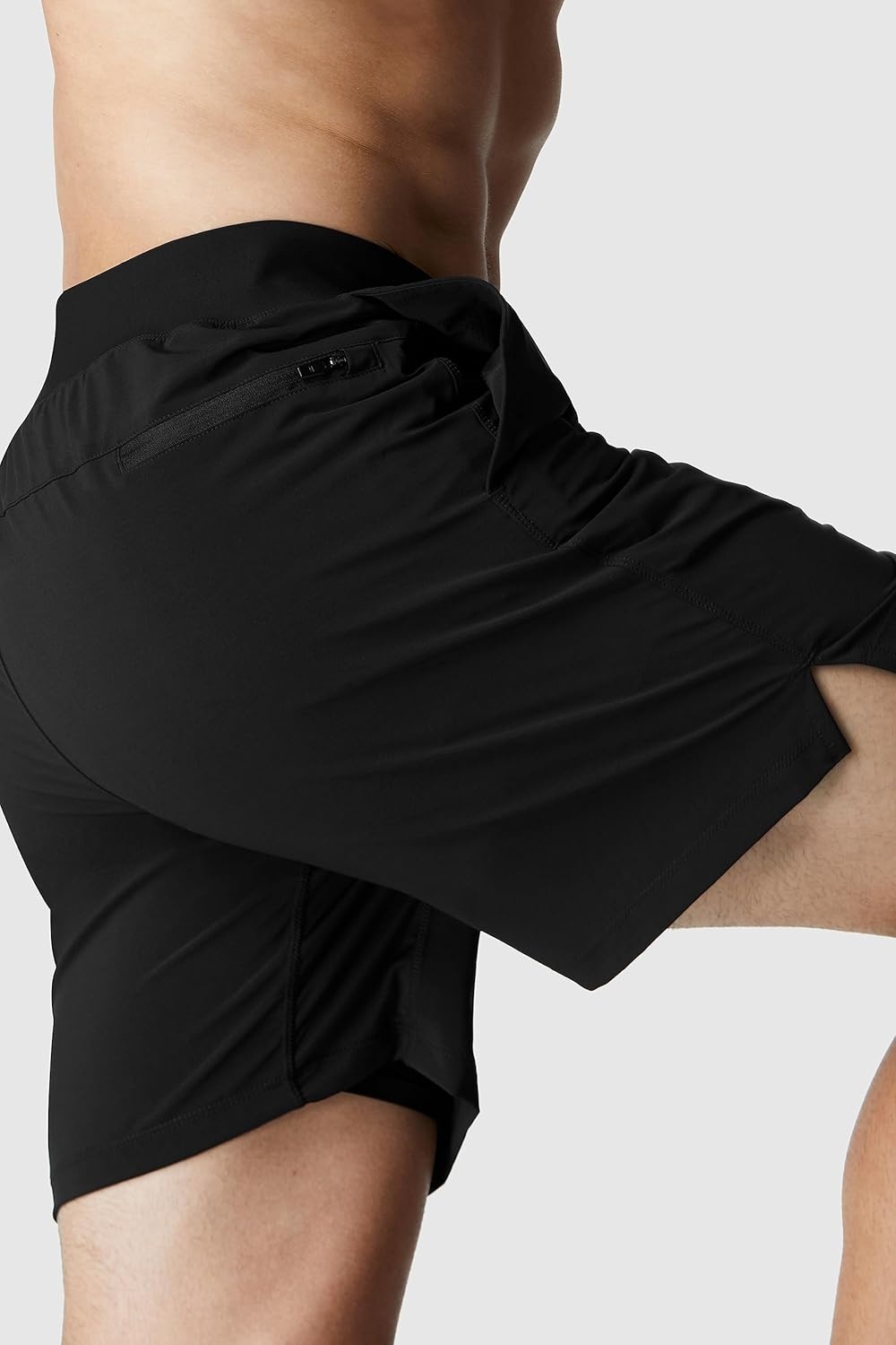 image:imageFabletics Mens The Franchise Short Workout Training Gym Lightweight Athletic Shorts with Zip Pockets Stretch WovenBlack