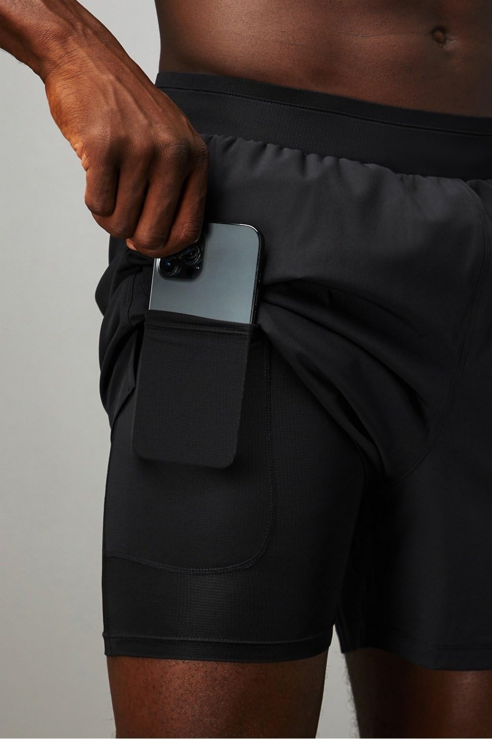 image:imageFabletics Mens The Fundamental Short II Lined Workout Running Training Gym Yoga Ultra LightweightBlackBlack