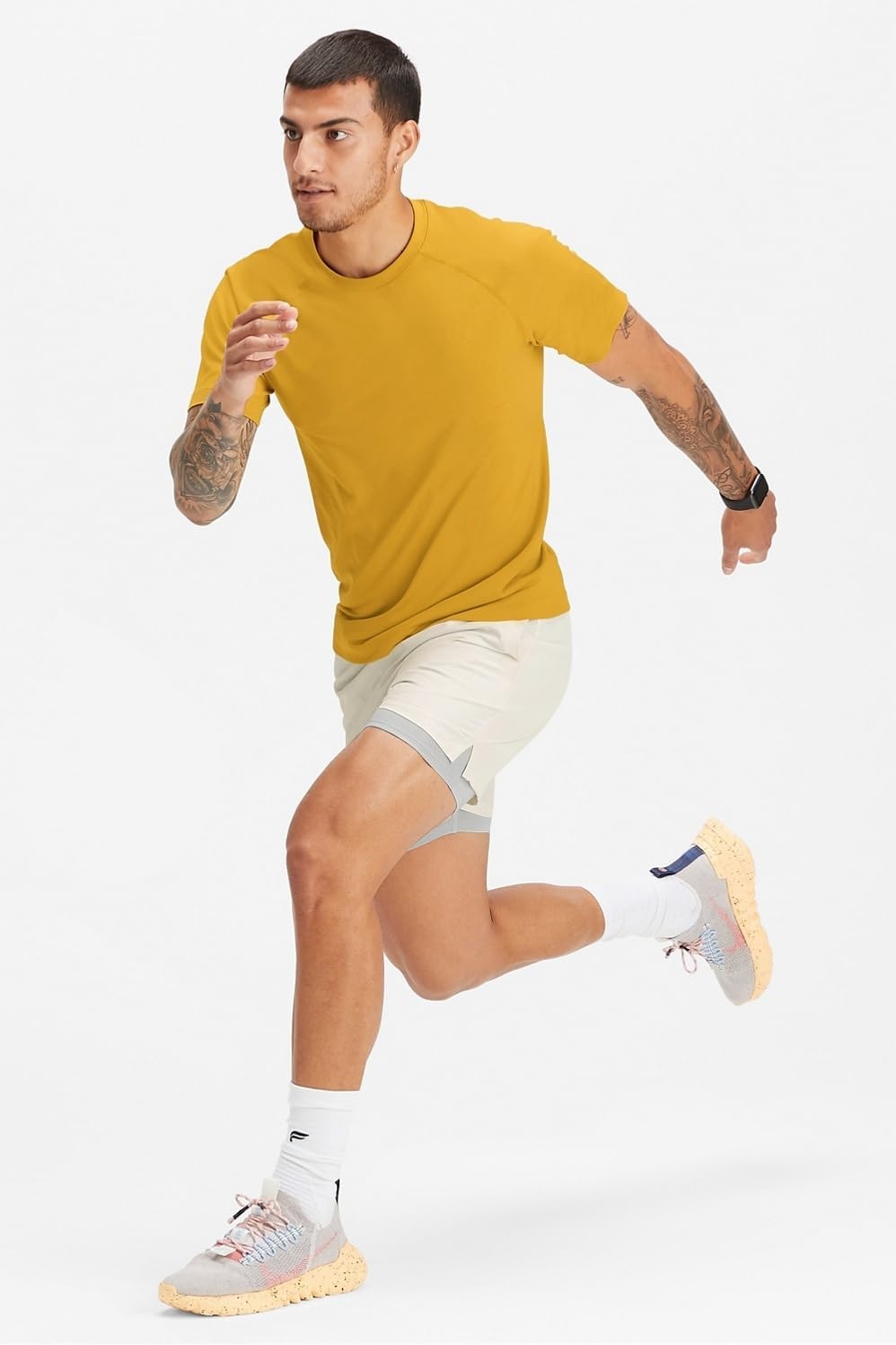 image:imageFabletics Mens The Fundamental Short II Lined Workout Running Training Gym Yoga Ultra LightweightBone