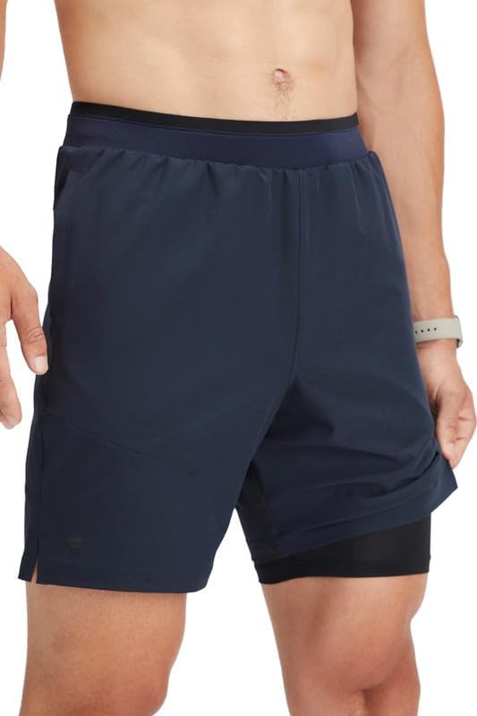 image:imageFabletics Mens The Fundamental Short II Lined Workout Running Training Gym Yoga Ultra LightweightClassic Navy