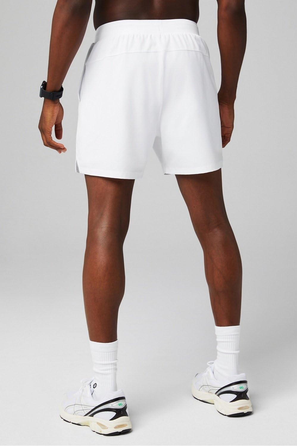 image:imageFabletics Mens The Fundamental Short II Lined Workout Running Training Gym Yoga Ultra LightweightClassic White