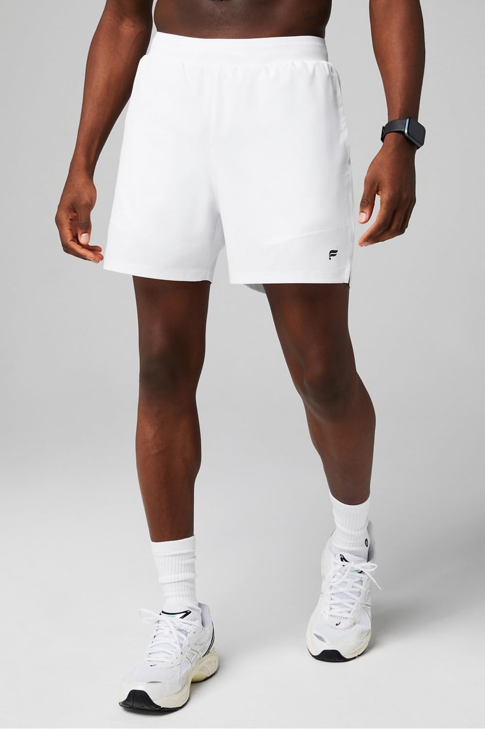 image:imageFabletics Mens The Fundamental Short II Lined Workout Running Training Gym Yoga Ultra LightweightClassic White