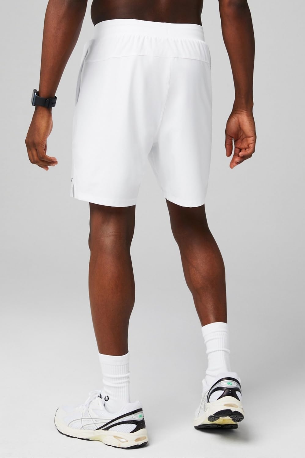 image:imageFabletics Mens The Fundamental Short II Lined Workout Running Training Gym Yoga Ultra LightweightClassic White
