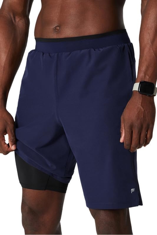 image:imageFabletics Mens The Fundamental Short II Lined Workout Running Training Gym Yoga Ultra LightweightDeep Navy