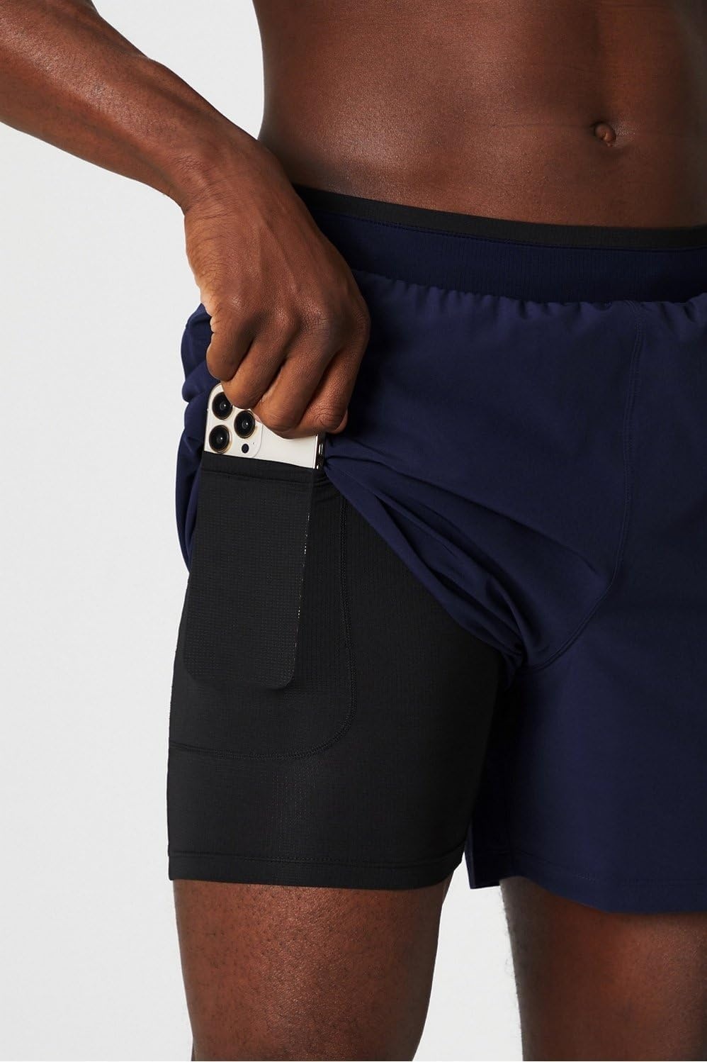 image:imageFabletics Mens The Fundamental Short II Lined Workout Running Training Gym Yoga Ultra LightweightDeep Navy