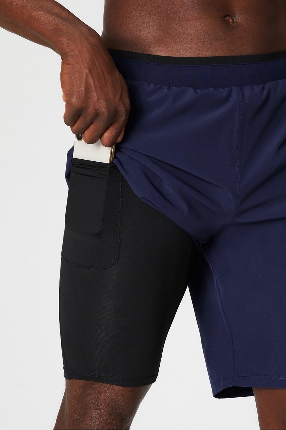 image:imageFabletics Mens The Fundamental Short II Lined Workout Running Training Gym Yoga Ultra LightweightDeep Navy