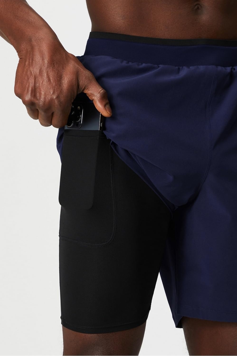 image:imageFabletics Mens The Fundamental Short II Lined Workout Running Training Gym Yoga Ultra LightweightDeep Navy