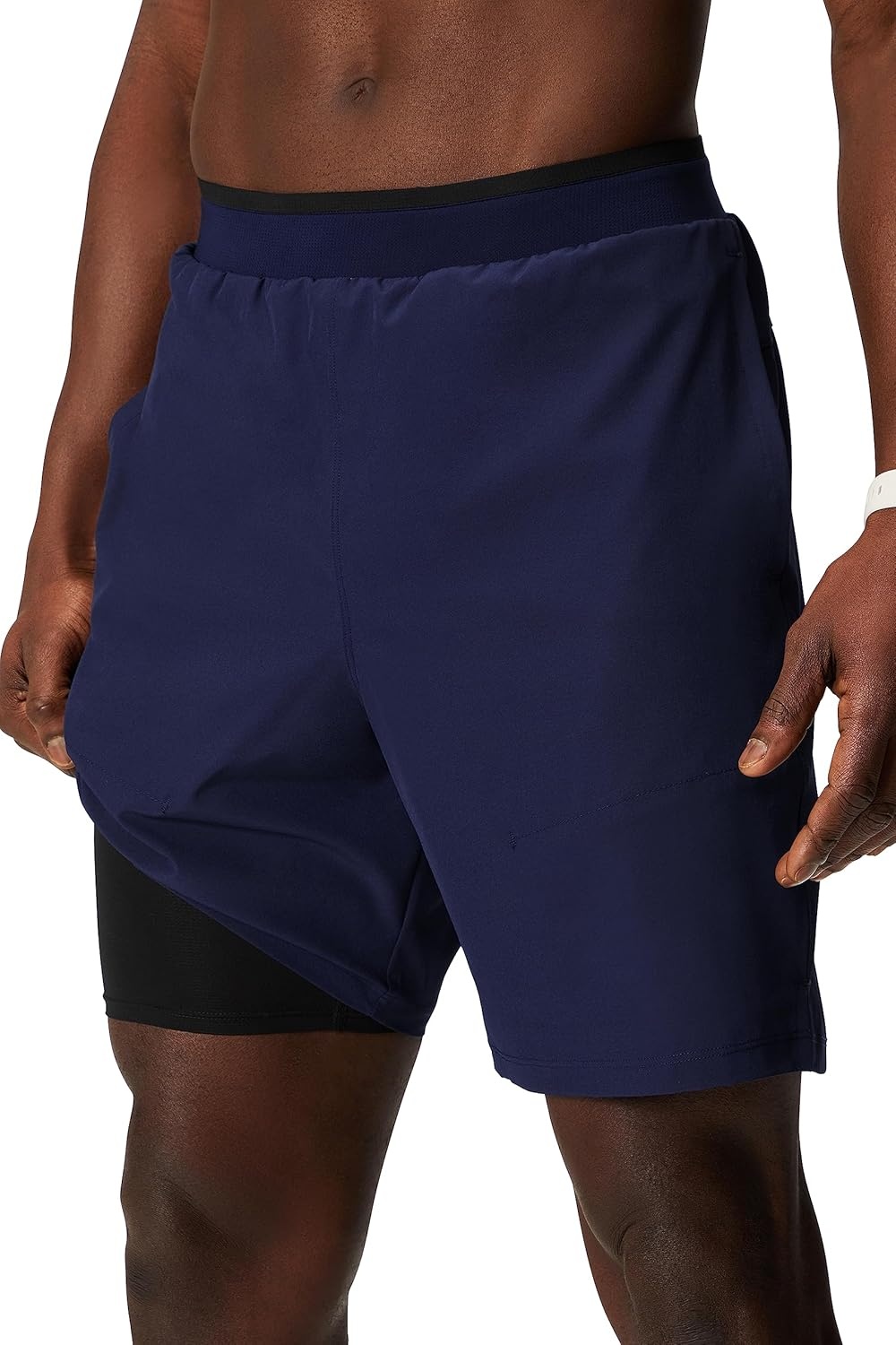 image:imageFabletics Mens The Fundamental Short II Lined Workout Running Training Gym Yoga Ultra LightweightDeep Navy