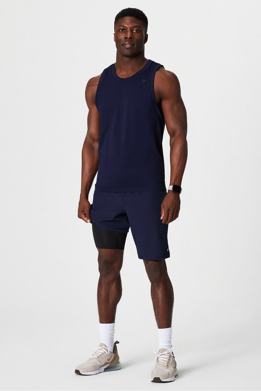 image:imageFabletics Mens The Fundamental Short II Lined Workout Running Training Gym Yoga Ultra LightweightDeep Navy
