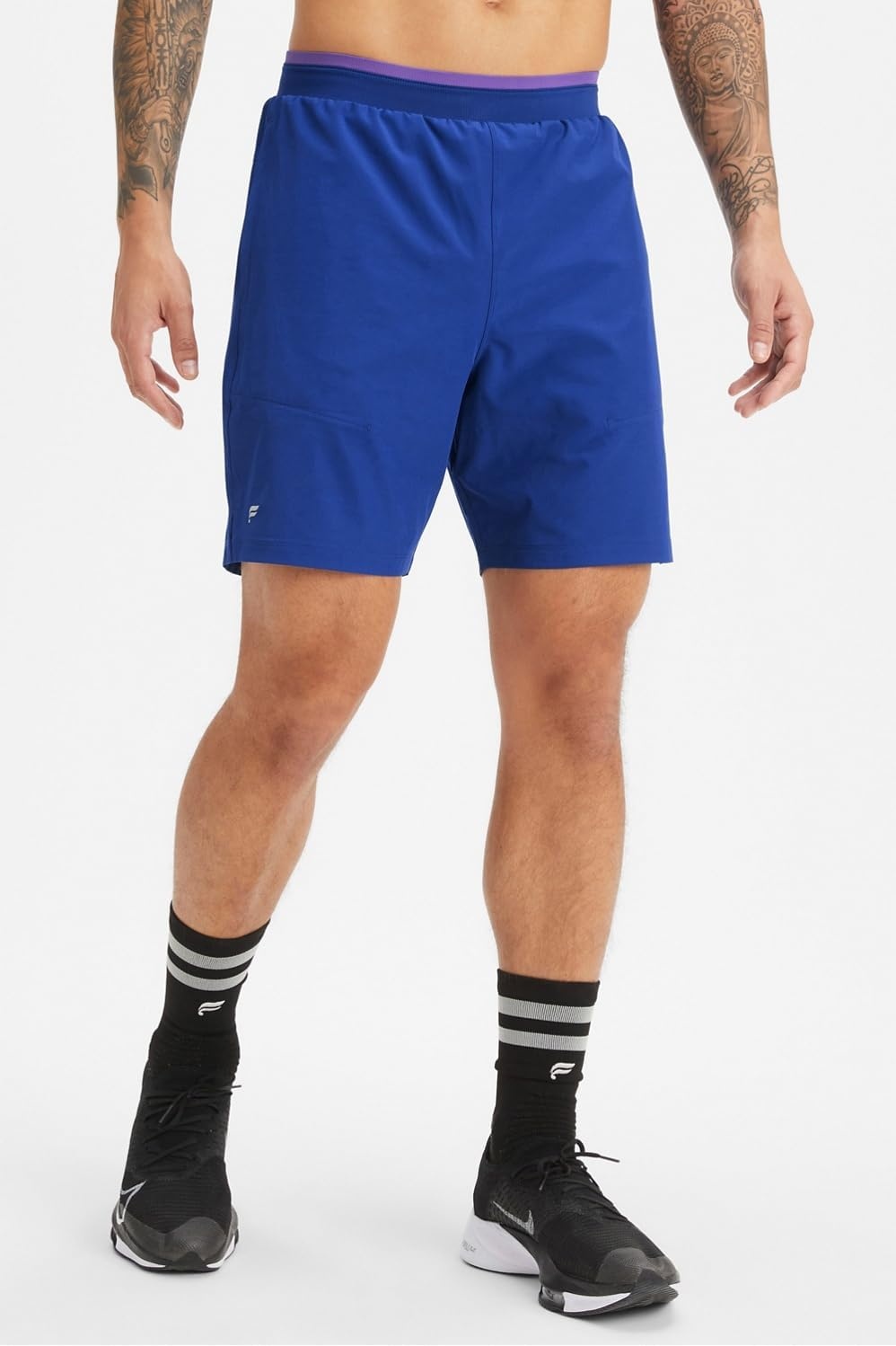 image:imageFabletics Mens The Fundamental Short II Lined Workout Running Training Gym Yoga Ultra LightweightFrench Blue