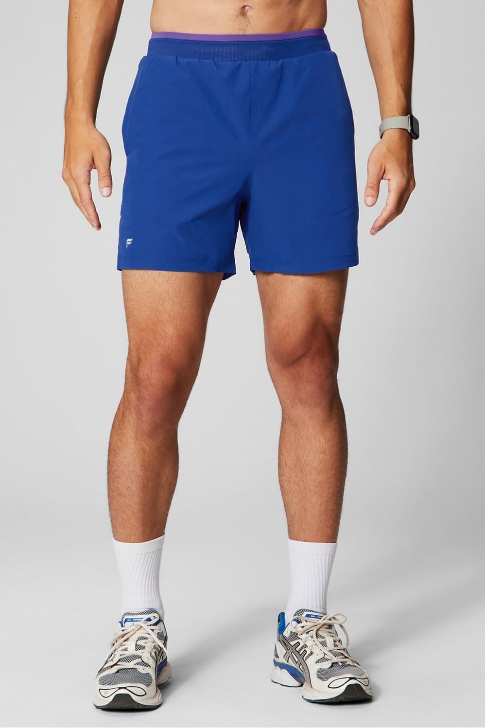 image:imageFabletics Mens The Fundamental Short II Lined Workout Running Training Gym Yoga Ultra LightweightFrench Blue