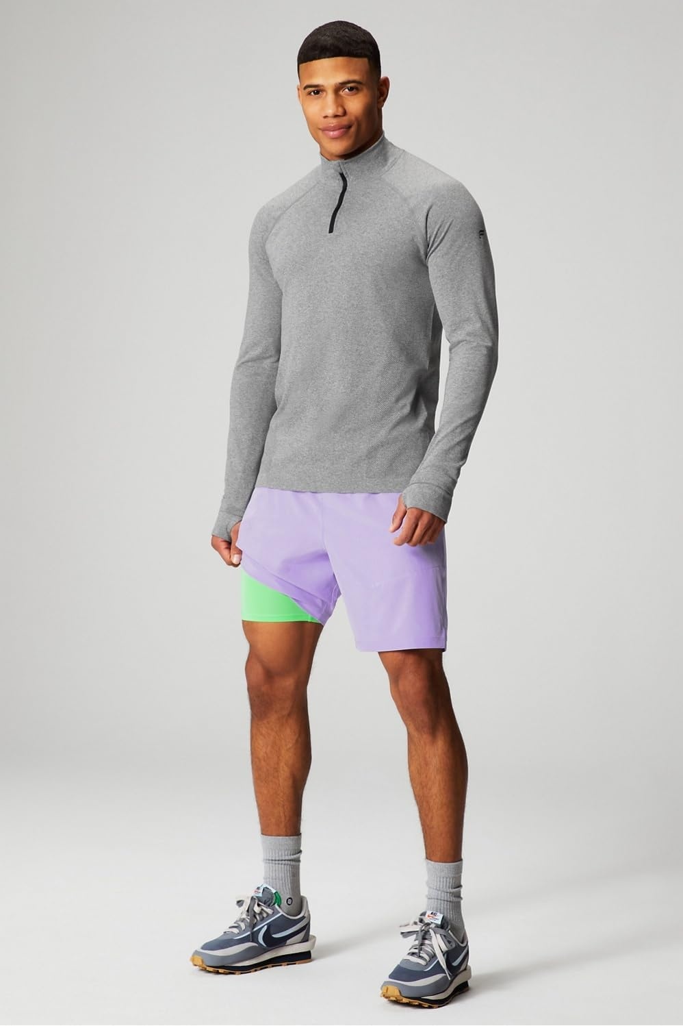 image:imageFabletics Mens The Fundamental Short II Lined Workout Running Training Gym Yoga Ultra LightweightIconic Lavender