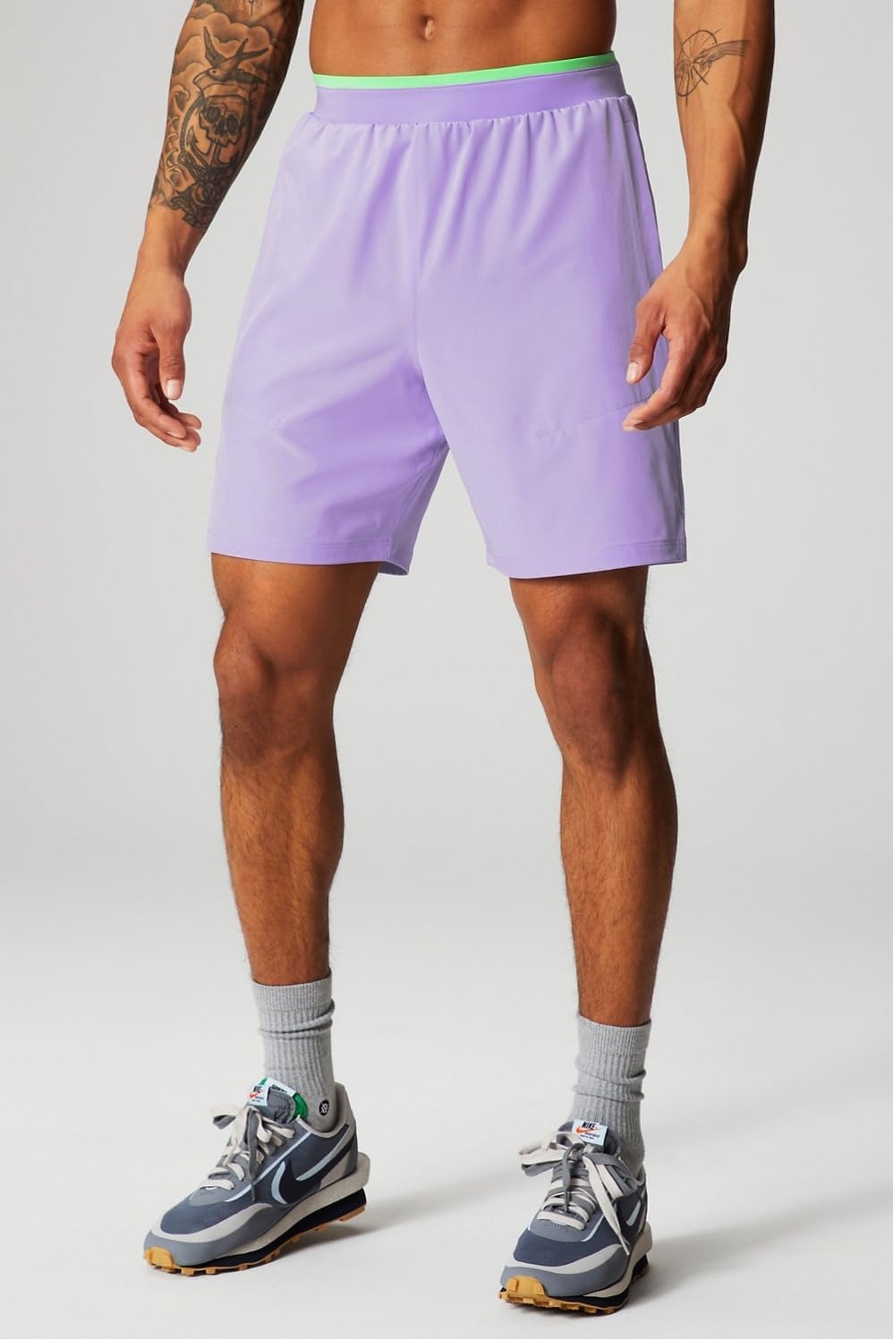 image:imageFabletics Mens The Fundamental Short II Lined Workout Running Training Gym Yoga Ultra LightweightIconic Lavender