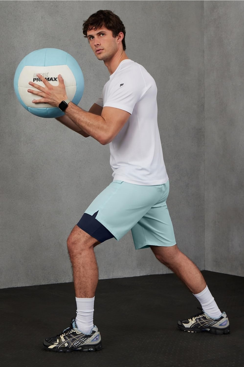 image:imageFabletics Mens The Fundamental Short II Lined Workout Running Training Gym Yoga Ultra LightweightNordic Blue