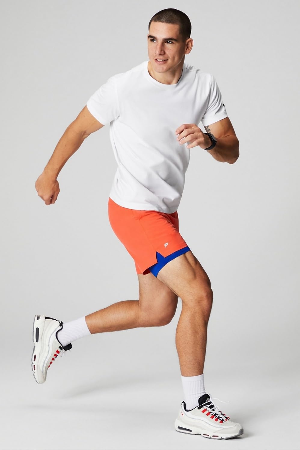 image:imageFabletics Mens The Fundamental Short II Lined Workout Running Training Gym Yoga Ultra LightweightPassion Orange