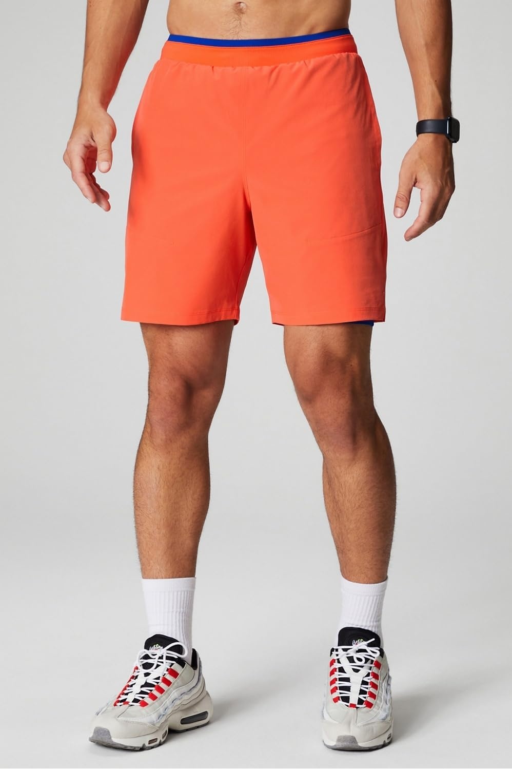 image:imageFabletics Mens The Fundamental Short II Lined Workout Running Training Gym Yoga Ultra LightweightPassion Orange