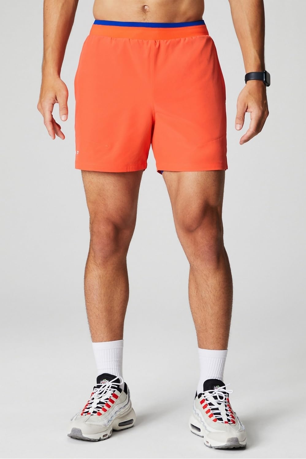 image:imageFabletics Mens The Fundamental Short II Lined Workout Running Training Gym Yoga Ultra LightweightPassion Orange
