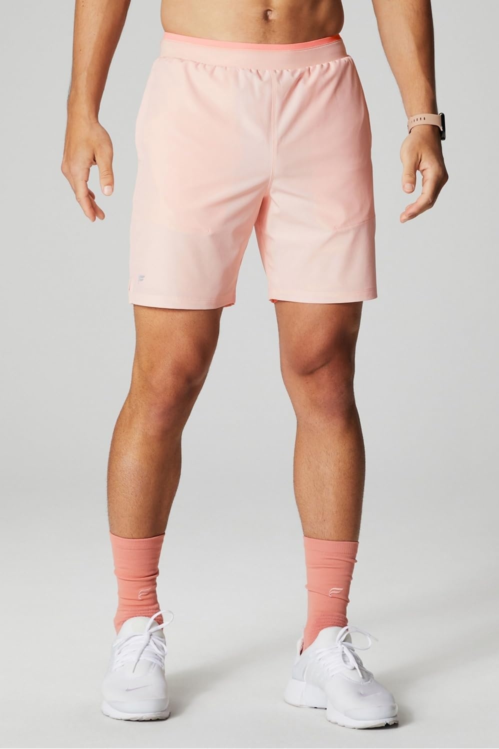 image:imageFabletics Mens The Fundamental Short II Lined Workout Running Training Gym Yoga Ultra LightweightPink Buttercream
